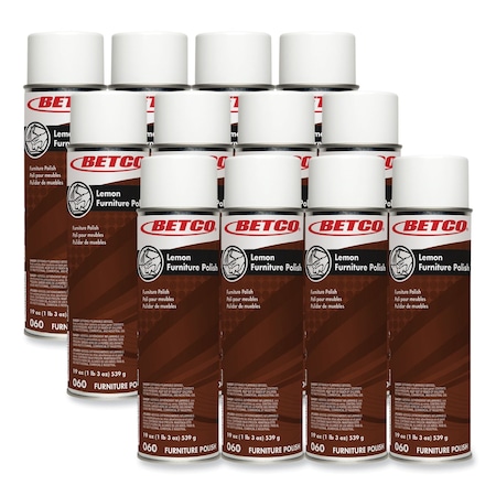 Betco Cleaners & Detergents, Aerosol Cans, Lemon, 12 PK 602300